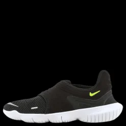 Nike Free Run Flyknit 3.0 White/Black Svart Clearance