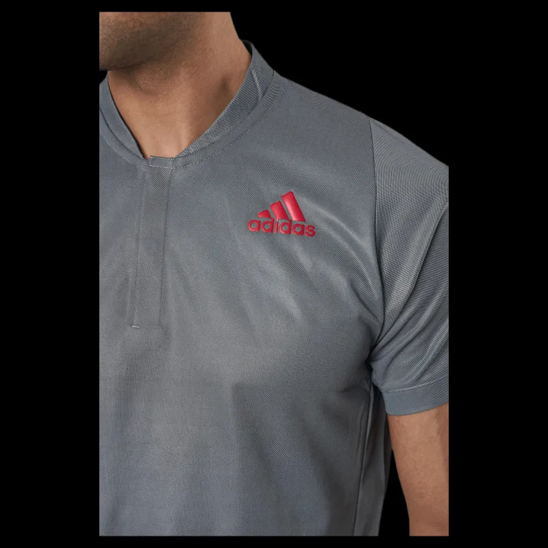 New adidas Tennis Freelift Polo Shirt Primeblue Grey Grå