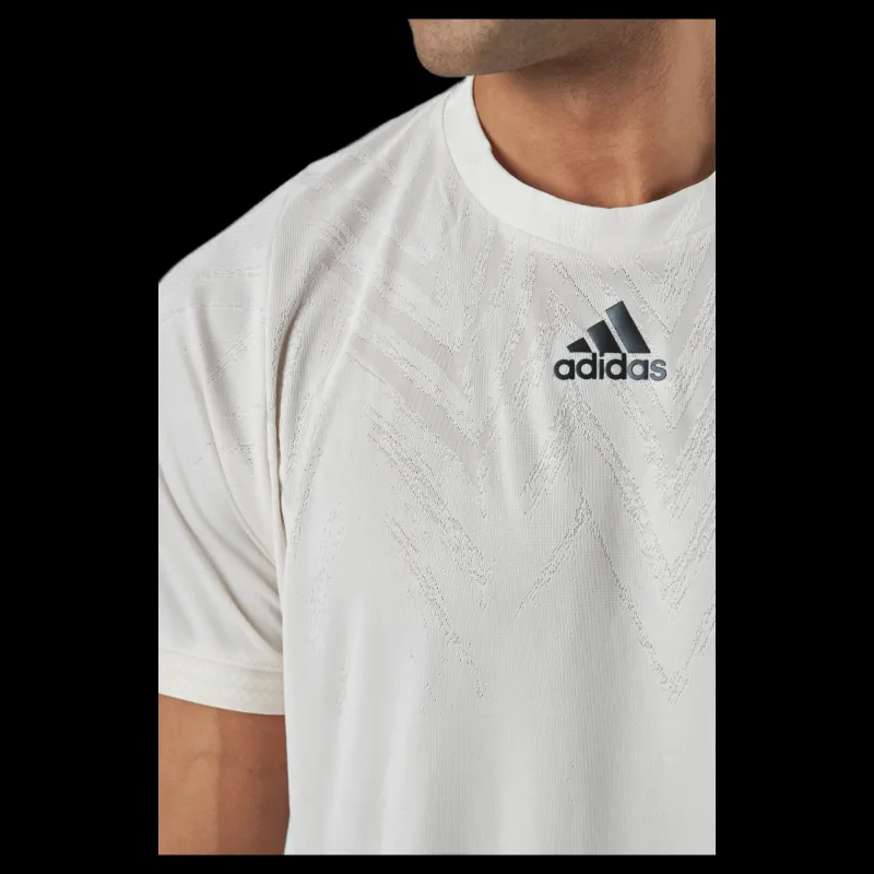 adidas Tennis Freelift T-shirt P.blue 000/beige Vit New
