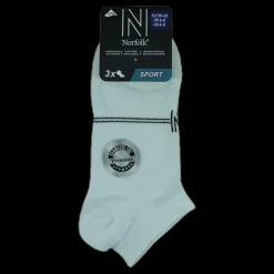 Norfolk Fresh- 3-Pack Cotton Low Cut Training Socks White Vit Hot