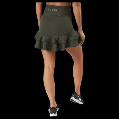 Discount BOW19 Frida Frill Skirt Army Svart