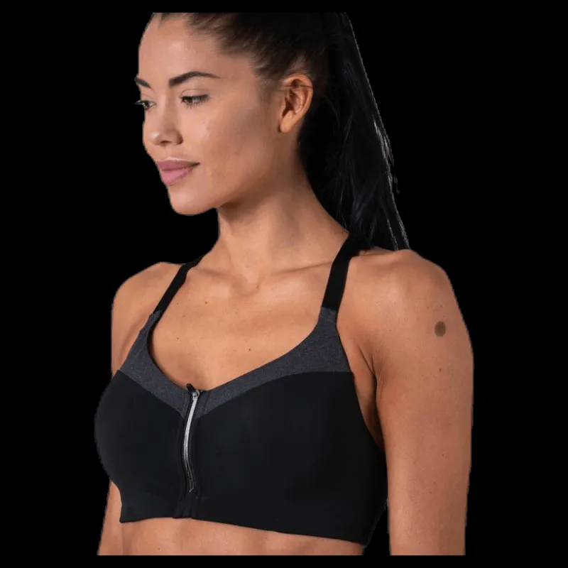 Casall Front Zip Sports Bra Grey Grå