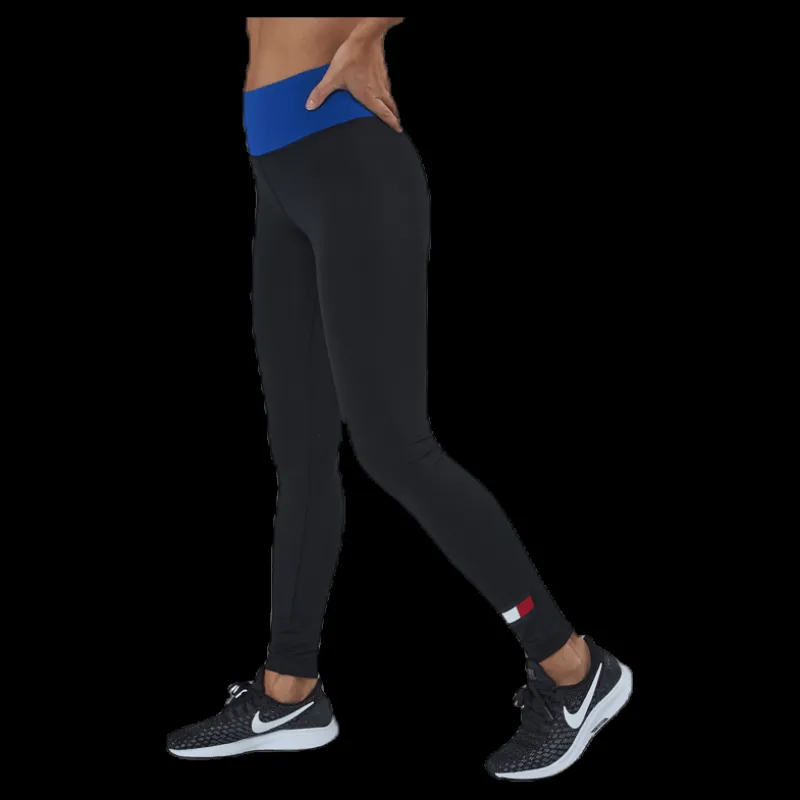 Hot Tommy Hilfiger Sport Full Length Legging Logo Black Svart