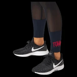Hot Tommy Hilfiger Sport Full Length Mesh InsertLegging Blue/Red Blå och Röd