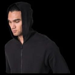 Clearance Calvin Klein Full Zip Hooded Jacket Black Svart
