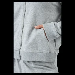 Hot Calvin Klein Full Zip Hoodie Grey Heather Grå