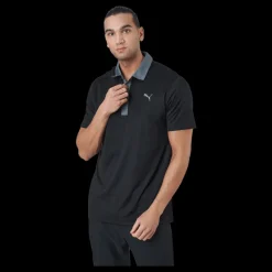Puma Golf Gamer Polo Puma Black-quiet Shade Svart Sale