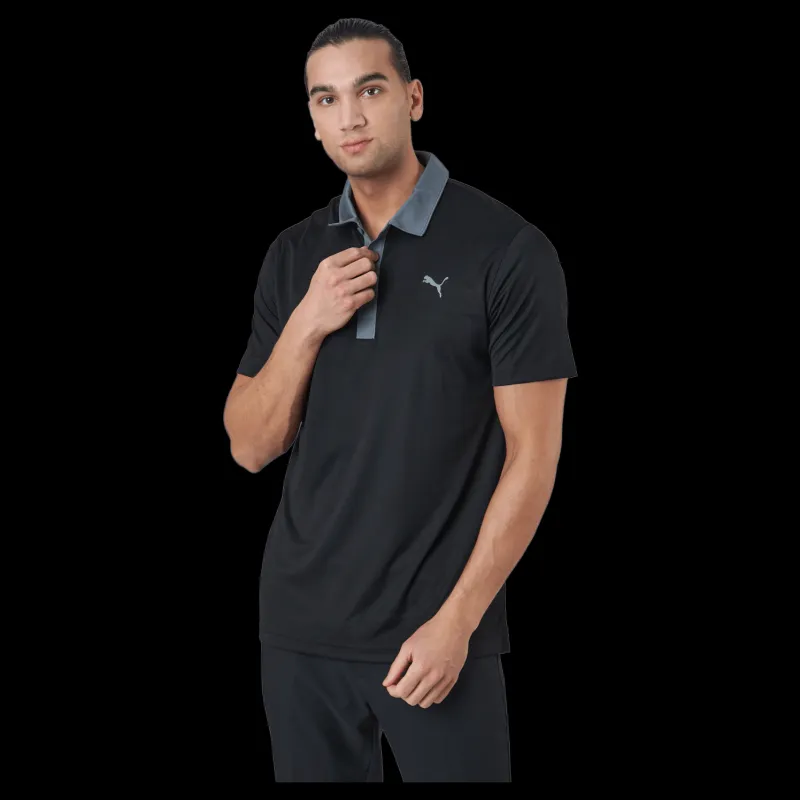 Puma Golf Gamer Polo Puma Black-quiet Shade Svart Sale