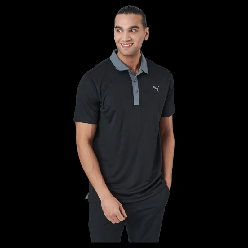 Puma Golf Gamer Polo Puma Black-quiet Shade Svart Sale