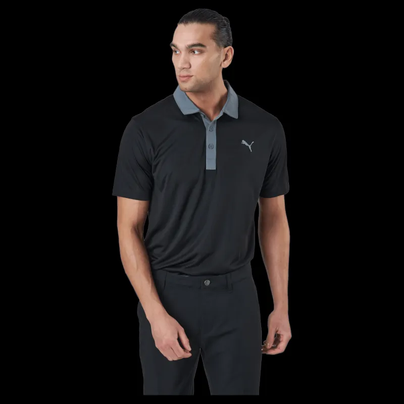 Puma Golf Gamer Polo Puma Black-quiet Shade Svart Sale
