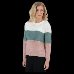 Only Geena L/S Block Pullover Knt White Vit Hot