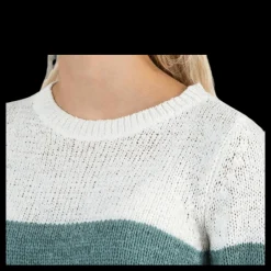 Only Geena L/S Block Pullover Knt White Vit Hot