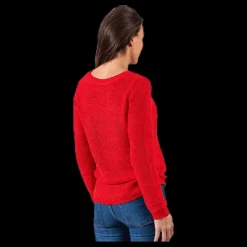 Only Geena Xo L/S Pullover Knt Red Röd Outlet
