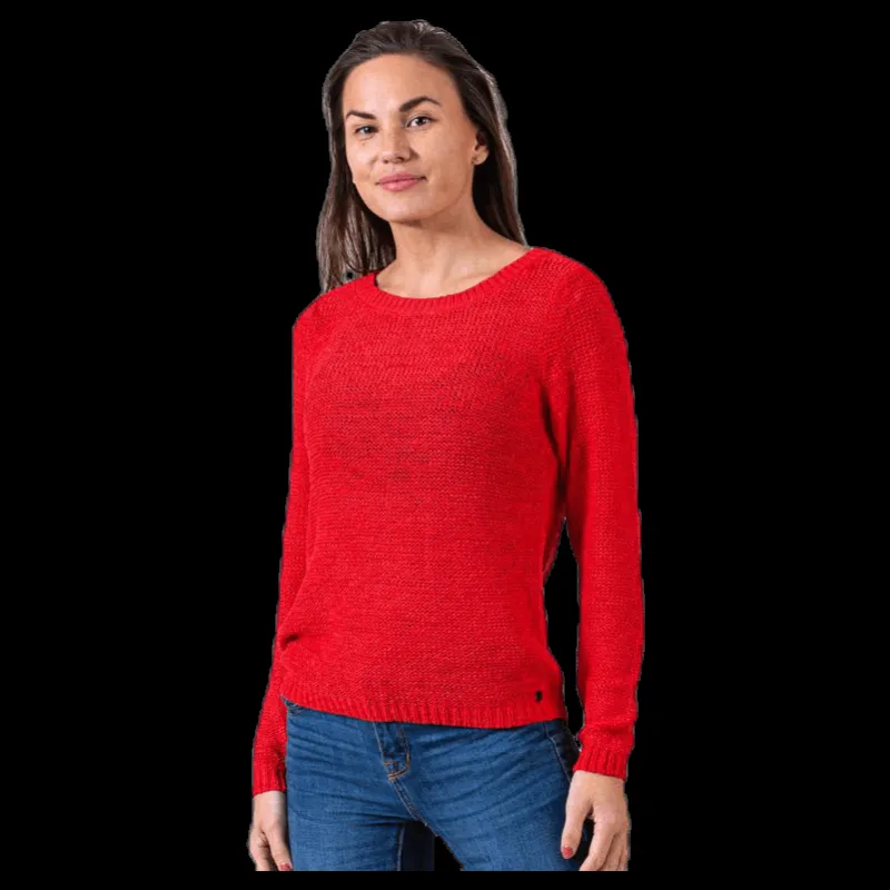 Only Geena Xo L/S Pullover Knt Red Röd Outlet