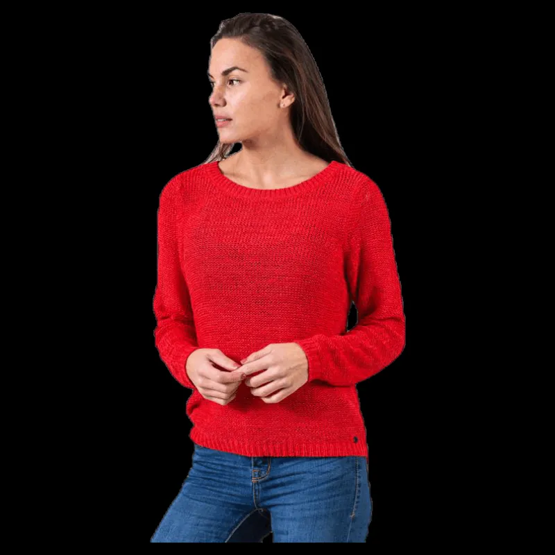 Only Geena Xo L/S Pullover Knt Red Röd Outlet