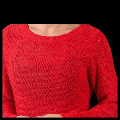 Only Geena Xo L/S Pullover Knt Red Röd Outlet
