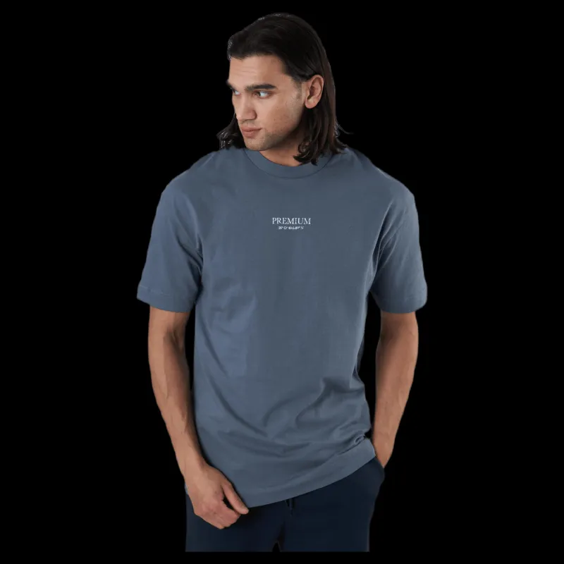 Jack & Jones Geo Box Fit Ss Tee Blue Blå Discount