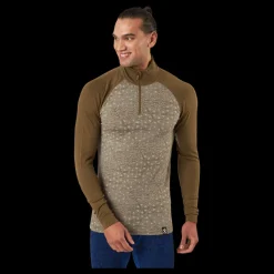 Bula Geo Merino Wool Halfzip Moss Beige