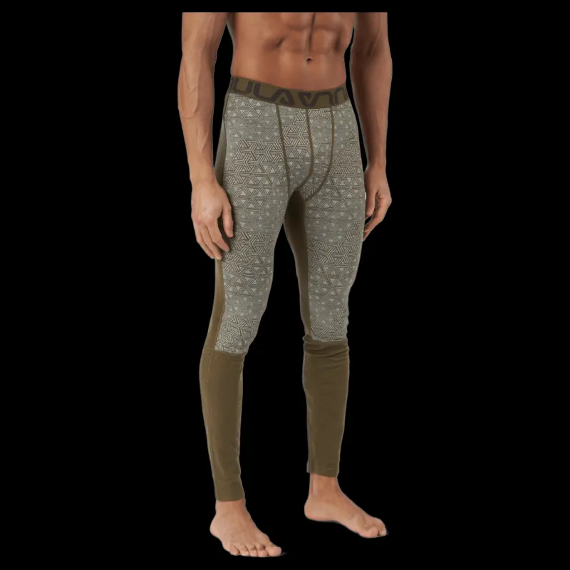 Best Bula Geo Merino Wool Pants Moss Grå