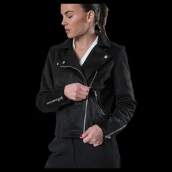 Outlet Only Gerry Faux Suede Biker Otw Black