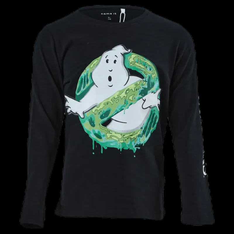 Clearance Name It Ghostbusters Villi Ls Top Black Svart