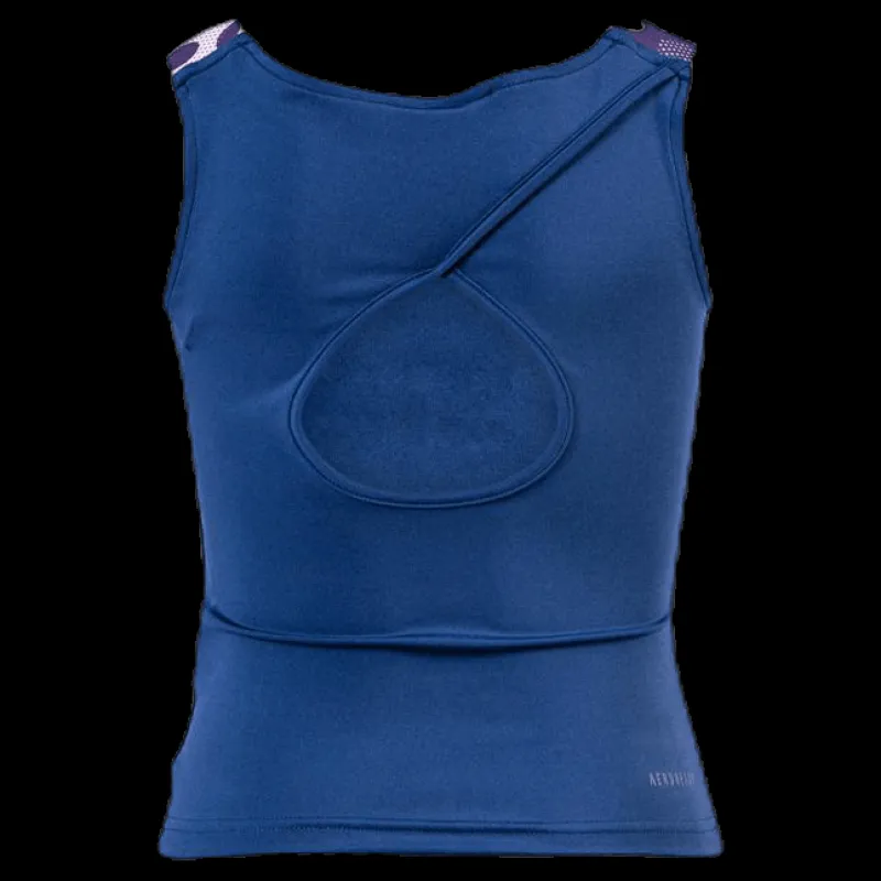 Sale adidas Girl Keyhole Tank Blue Blå