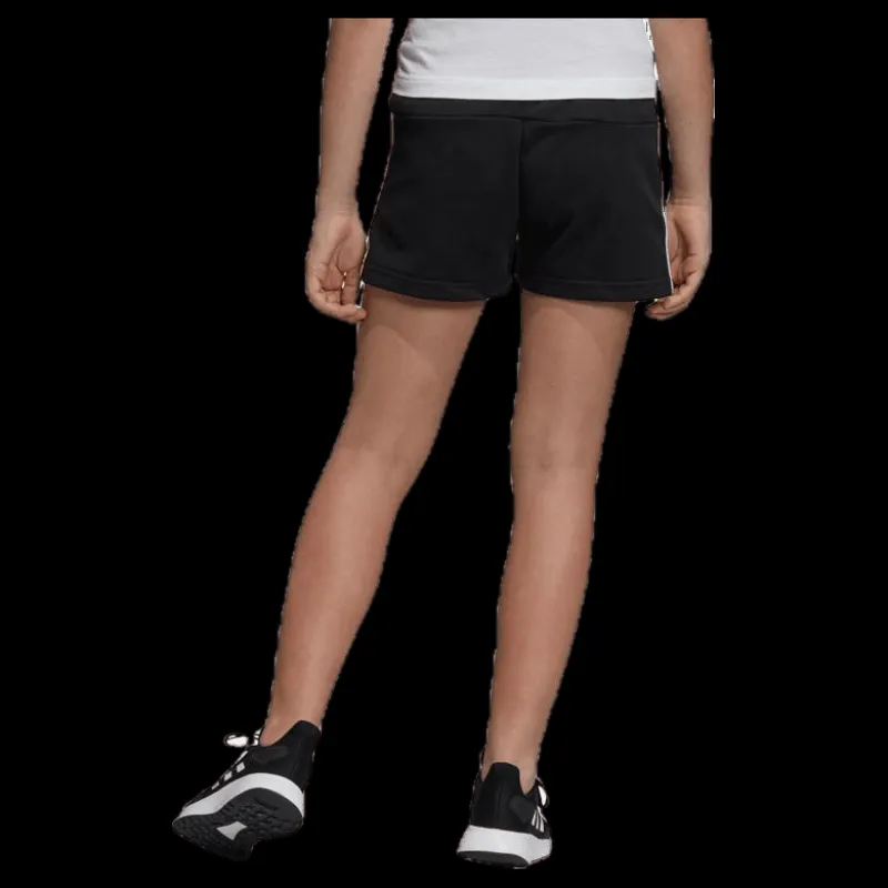 adidas Girls 3 Stripe Shorts White/Black Svart Hot