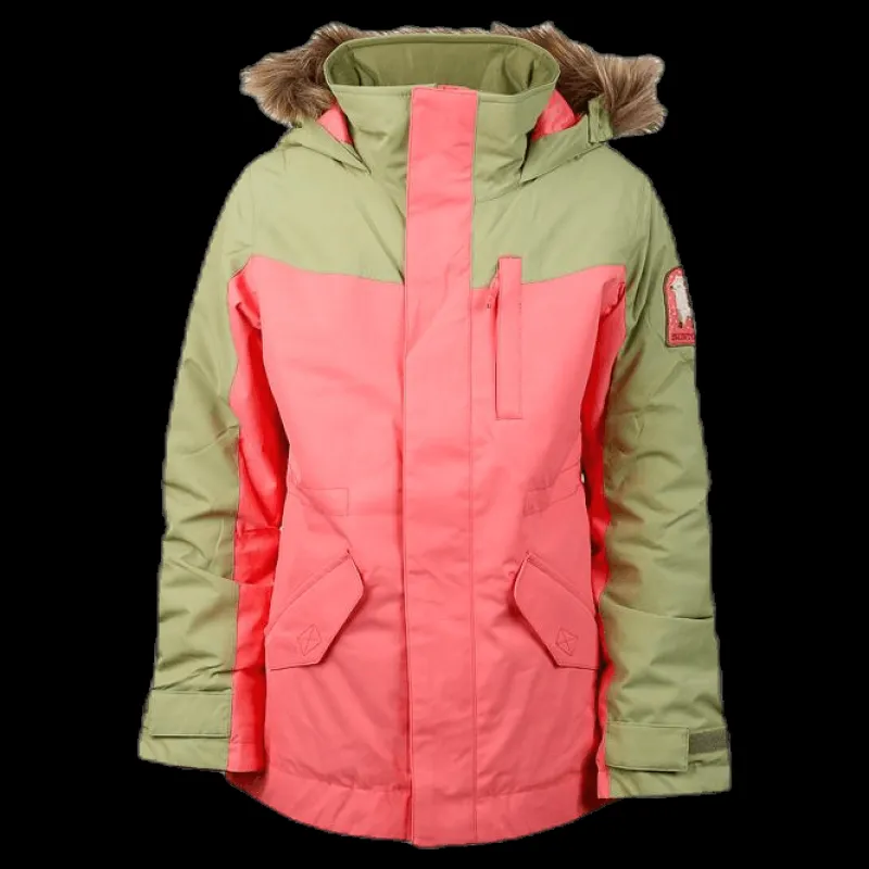 Burton Girls Aubrey Parka Jacket Orange Sale