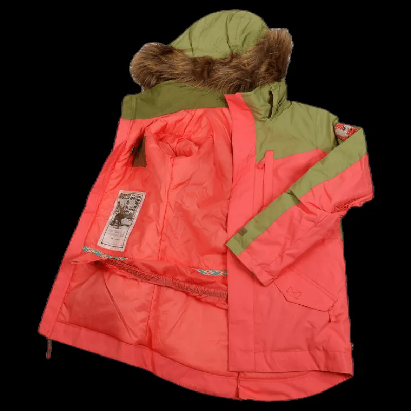 Burton Girls Aubrey Parka Jacket Orange Sale