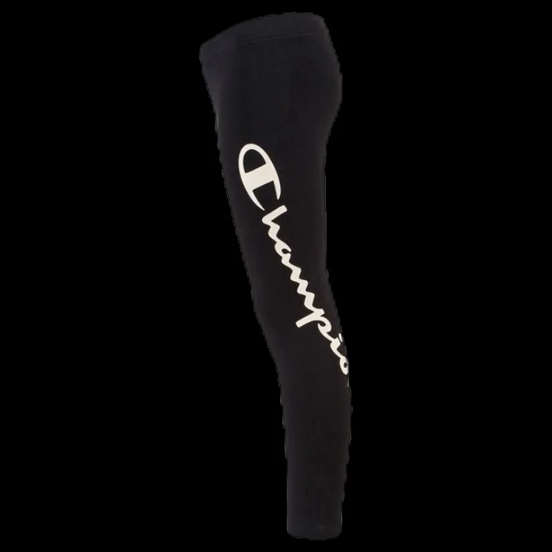 Champion Girls Big Logo Leggings Black Svart Best