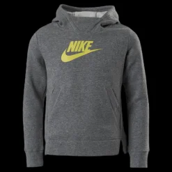 Nike Girls Big Logo Pullover Grey/Yellow Grå Outlet