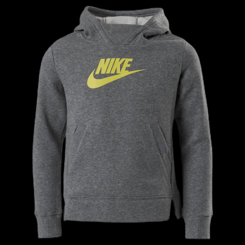 Nike Girls Big Logo Pullover Grey/Yellow Grå Outlet
