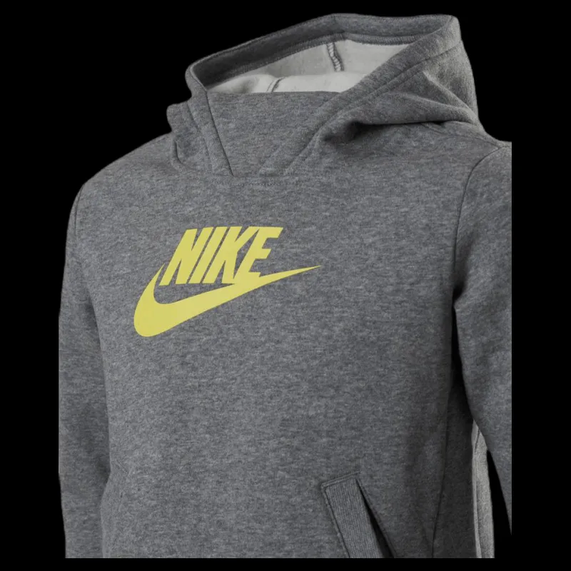 Nike Girls Big Logo Pullover Grey/Yellow Grå Outlet