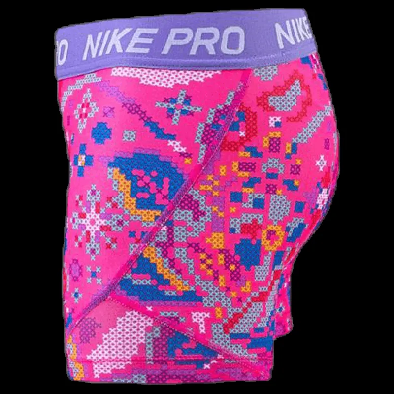 Sale Nike Girls Boy Short Print Femme Pink Flerfärgad