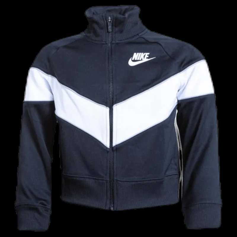 Hot Nike Girls Heritage Front Zip White/Black Flerfärgad