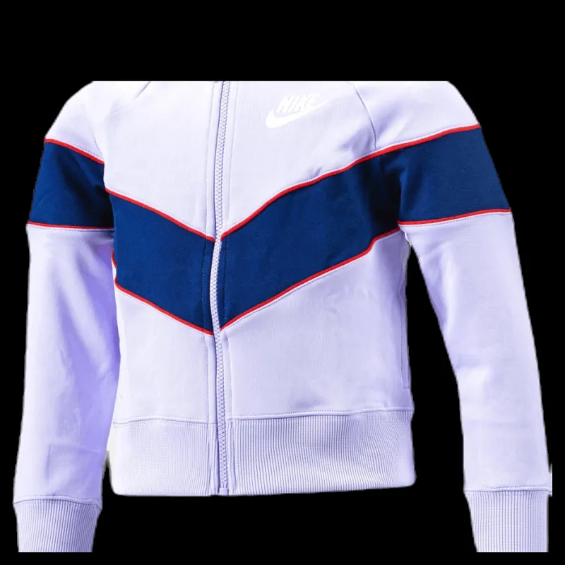 Nike Girls Heritage Front Zip Purple Flerfärgad Best