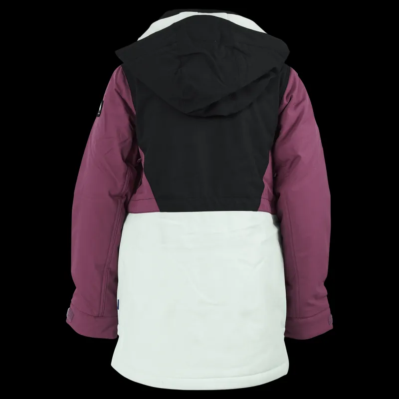 Best Burton Girls' Khione 2l Jacket True Black/vivid Viola/jewel G Svart