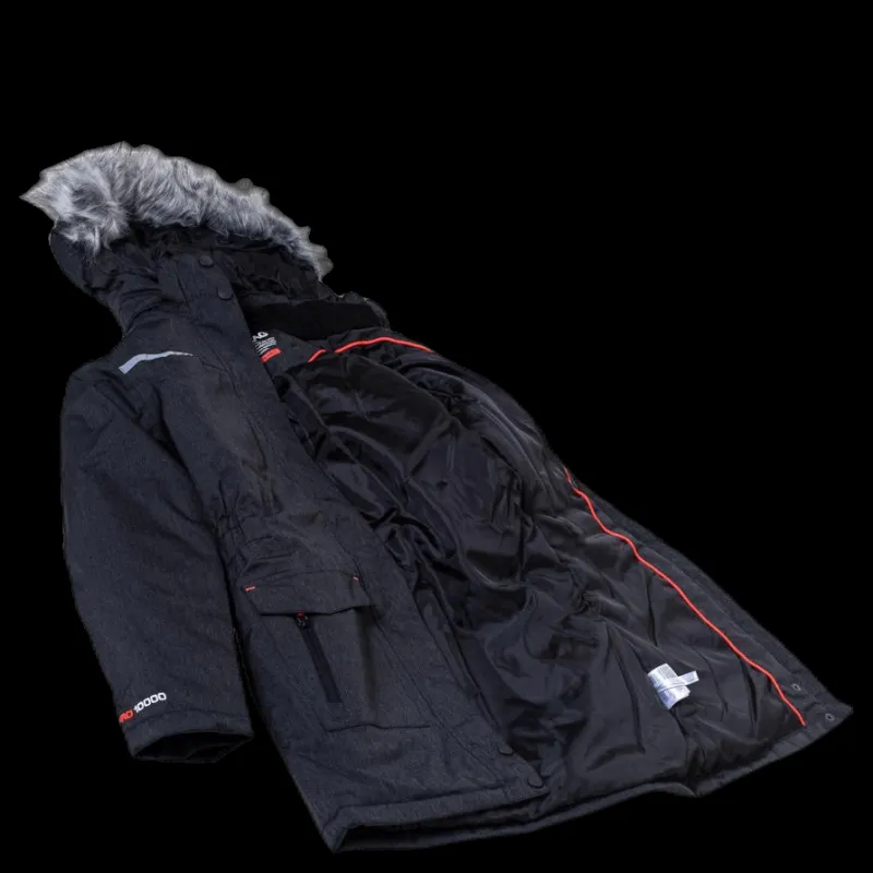 ZigZag Gitte Girl Melange Parka W-PRO 10000 Grey Grå New