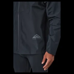 Discount Nike GORE-TEX INFINIUM™ Men's Trail Running Jacket BLACK/DK SMOKE GREY Blå