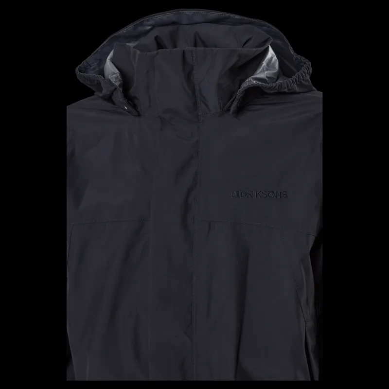 Didriksons Grand Yt Rain Jacket Black Svart Sale