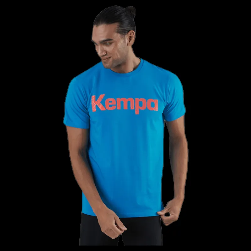 Kempa Graphic T-shirt Blue Blå Outlet