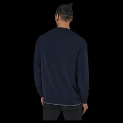 Lyle & Scott Grid Texture V Neck Jumper Blue Blå Online