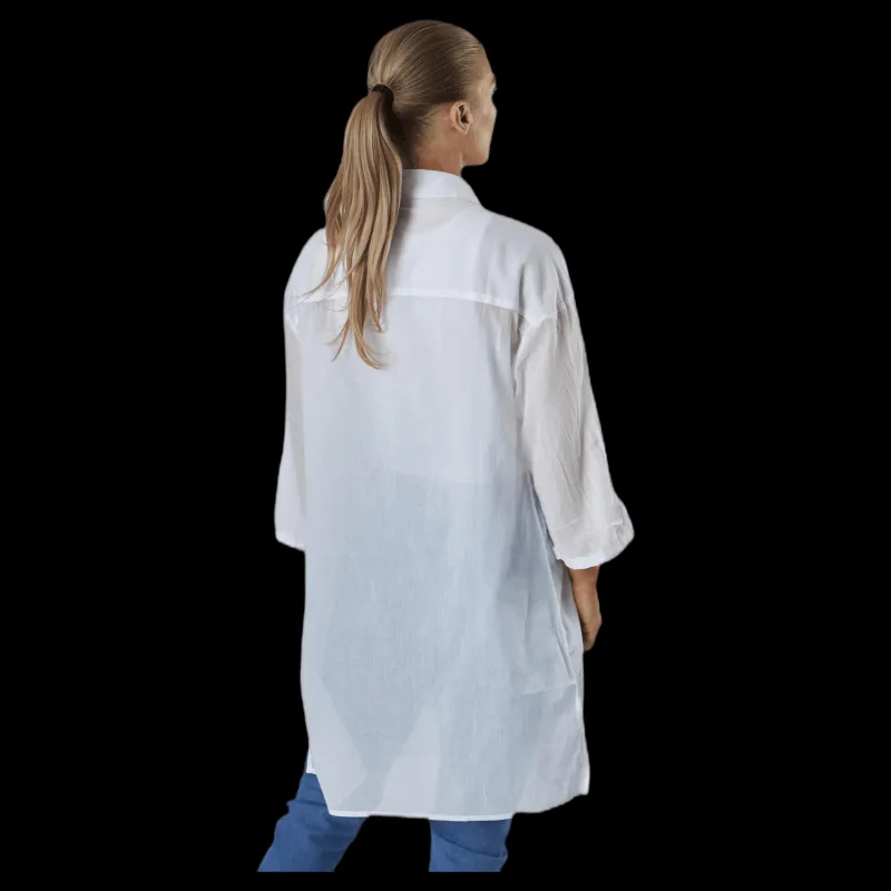 Pieces Gudde 3/4 Shirt Sww Bc White Vit Outlet
