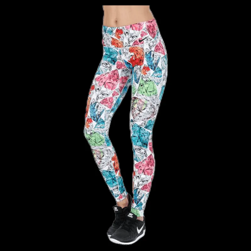 Discount Nike Gym Pro Power Tight Patterned/White Flerfärgad