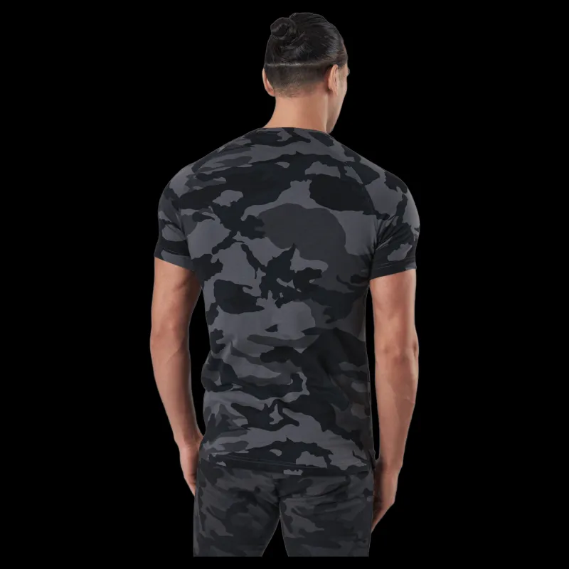 Better Bodies Gym Tapered Tee Dark Camo Svart Sale