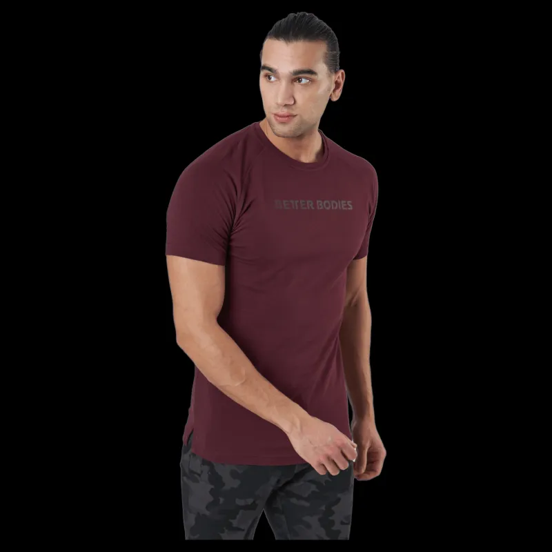 Better Bodies Gym Tapered Tee Maroon Sale