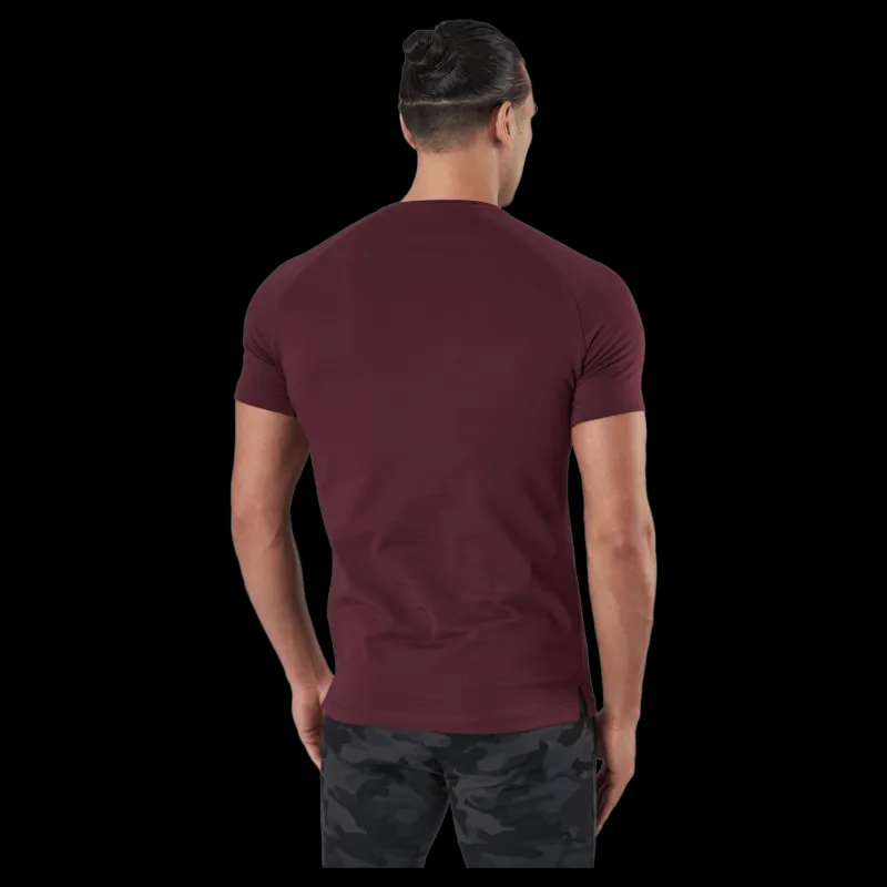 Better Bodies Gym Tapered Tee Maroon Sale