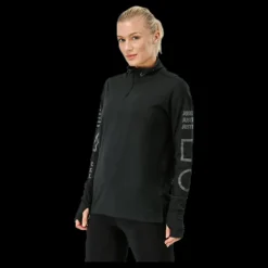 Discount Nike Halfzip Flash Top Black/Grey Svart