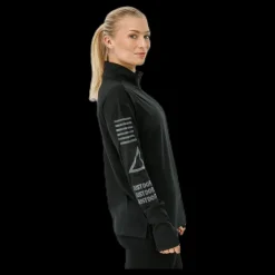Discount Nike Halfzip Flash Top Black/Grey Svart