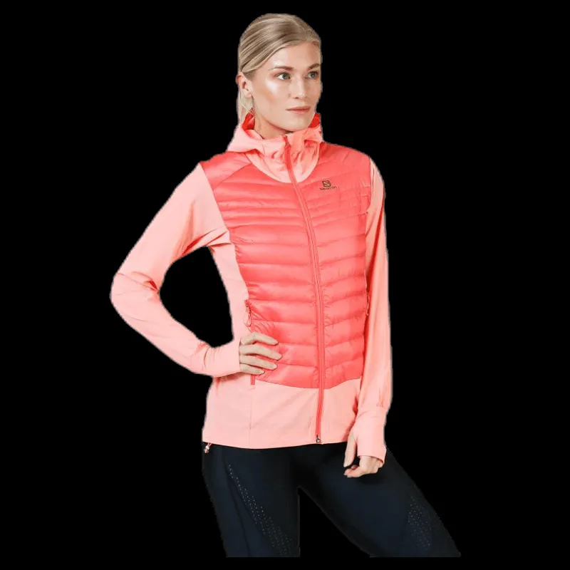 Salomon Haloes Down Hybrid Hoodie Pink
